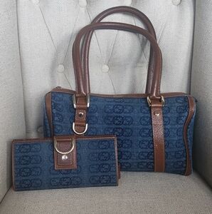 Gucci Small Denim Abbey Boston Bag and Continental Wallet